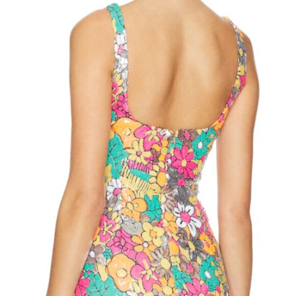 Elliatt Tiki Dress - Floral Sequins - Picture 5 of 13